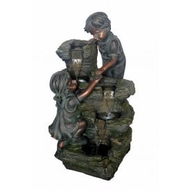 Boy & Girl at Rock Formation