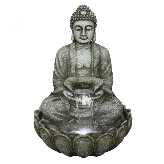Aqua Creations Grey/Black Sitting Buddha