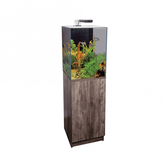 Aqua One Aquaone Dynamic 55 Aquarium & Cabinet Rustic Brown/Grey Oak Set