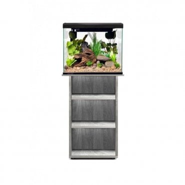 Aquaone Lifestyle Classic 40 Aquarium Black & Cabinet Grey Arizona Oak Bundle
