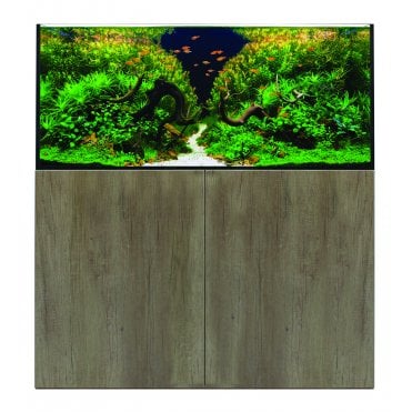 Aqua one AquaSys 300L - Aquarium and Cabinet - Grey Nebraska Oak
