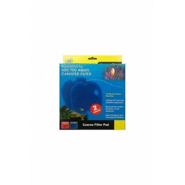 Aqua One Aquis 500/700 Coarse Filter Pad 37s - 2 Pack - Blue