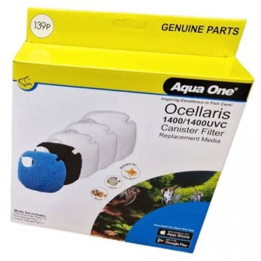 Aqua One Media Pack - Ocellaris 1400/1400UV (3x wool, 1 black sponge, 1 blue sponge) 139P