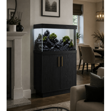 Aqua One OakStyle 145L - Aquarium & Cabinet - Black Obsidian Smoked Oak