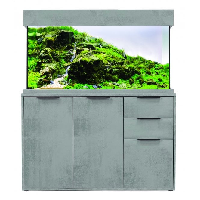 Aqua One  OakStyle 230L - Aquarium & Cabinet - Industrial Concrete
