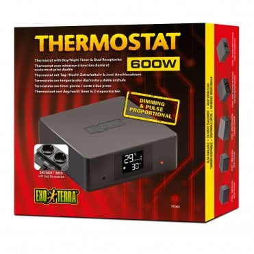 Exo Terra 600w Thermostat with Day/Night Timer & Dual Sockets