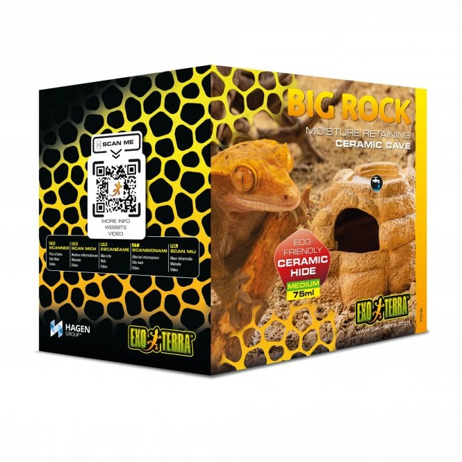 Exo Terra  Big Rock Medium Ceramic Cave With Lid