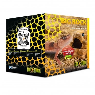 Exo Terra Big Rock Small Ceramic Cave With Lid