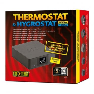 Exo Terra Dimming Thermostat & Hygrostat with Day & Night Timer