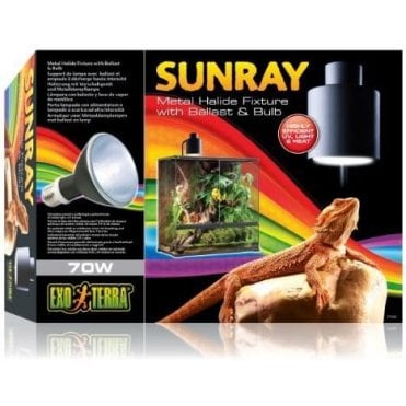Exo Terra Exo Terra Sunray Reptile Metal Halide Bulb & Holder 70w Uva/Uvb Heat All In 1