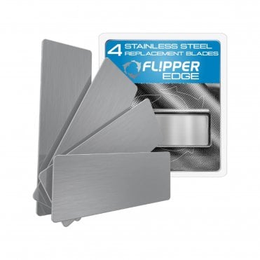 Flipper Edge Stainless Steel Blades - 4 Pack