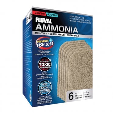 Fluval 306/406 and 307/407 Ammonia Remover - 6 pack