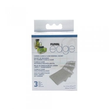 Fluval EDGE Carbon Clean & Clear Renewal Sachet - 3 Pack