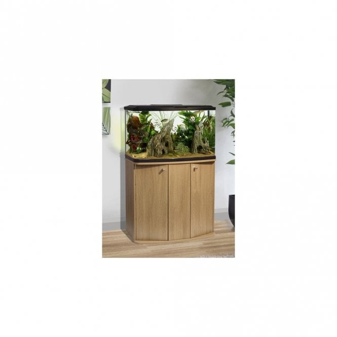Fluval Marina Vue 87 Aquarium and Cabinet Set Oak Bundle