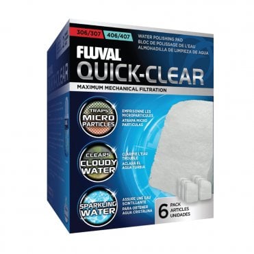 Fluval Quick-Clear for 306/406, 307/407 Canister Filter, 6-Pack
