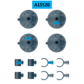 Suction Cups with Clips for 05, 06, 07 Canister Filter & Spray Bar Kit, 1.57" / 40 mm
