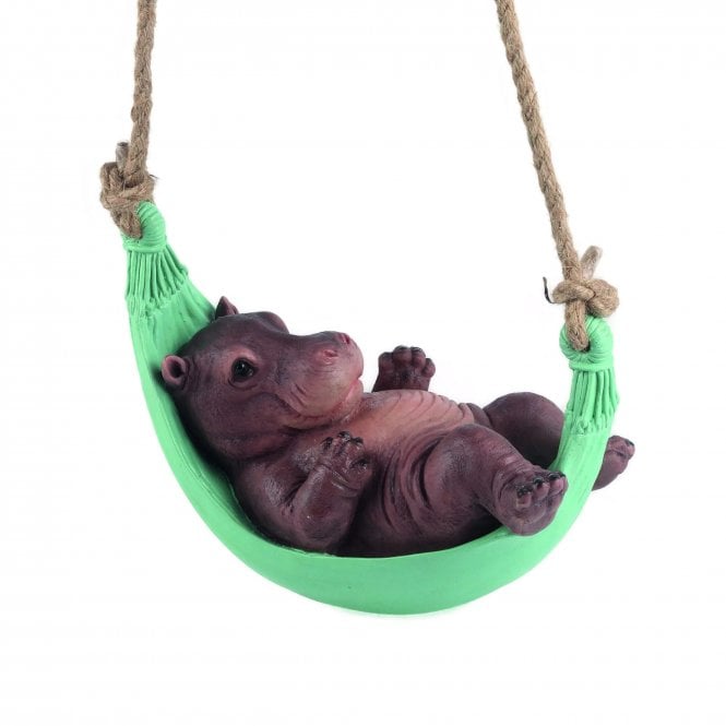 Garden Creations Chilling Hippo on Hammock