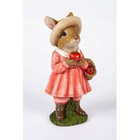 Girl Rabbit Gathering Tomatoes