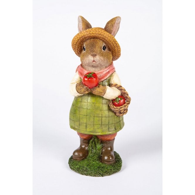 Garden Creations Girl Rabbit Medium Gathering Tomatoes
