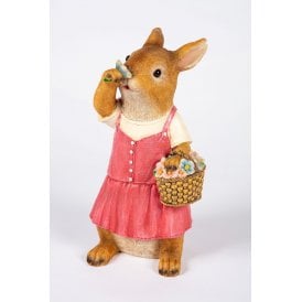 Girl Rabbit Picking Flowers