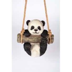 Playful Panda on Swing