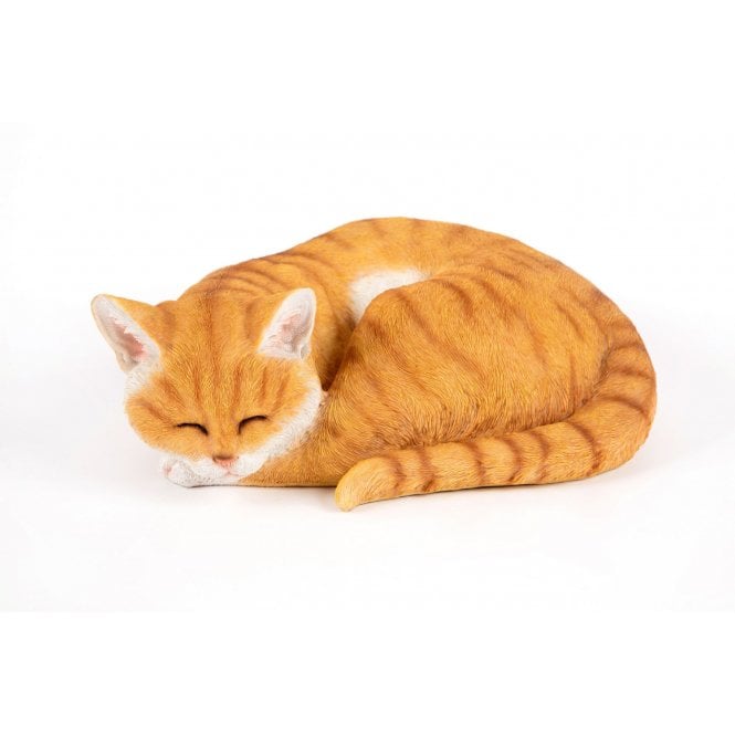 Garden Creations Sleeping Ginger Cat