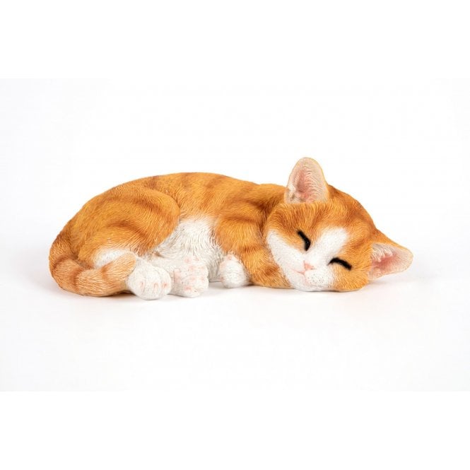 Garden Creations Sleeping Ginger Kitten