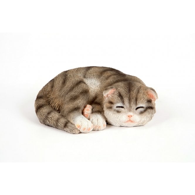 Garden Creations Sleeping Grey Kitten