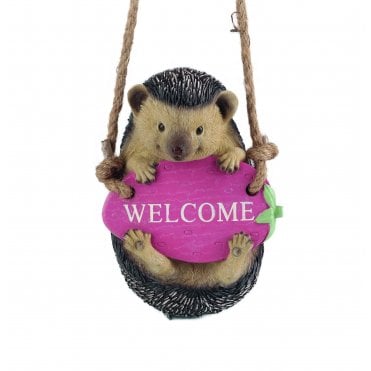 Welcome Hedgehog on Swing