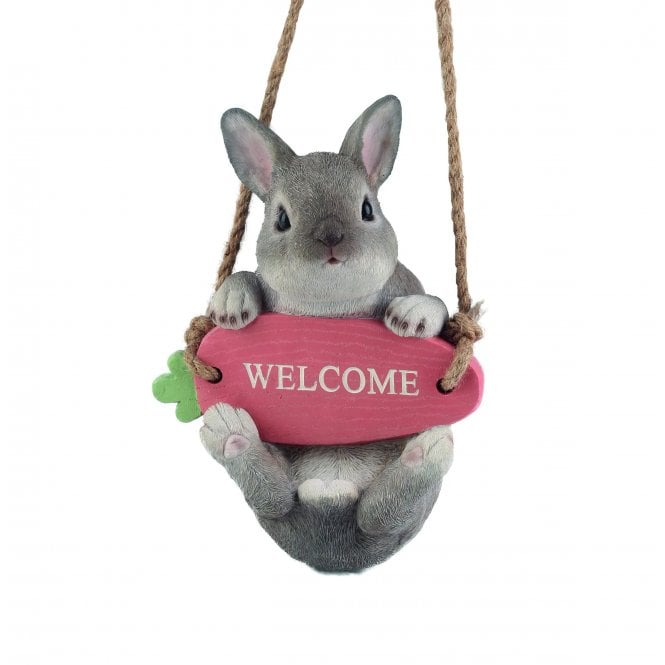 Garden Creations Welcome Rabbit on Swing