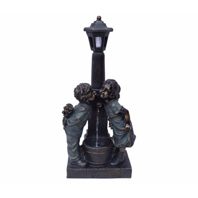 Hamac Kissing Boy & Girl at Lamp