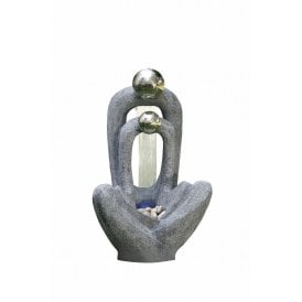 Meditating Couple 2 Stainless Steel Spheres