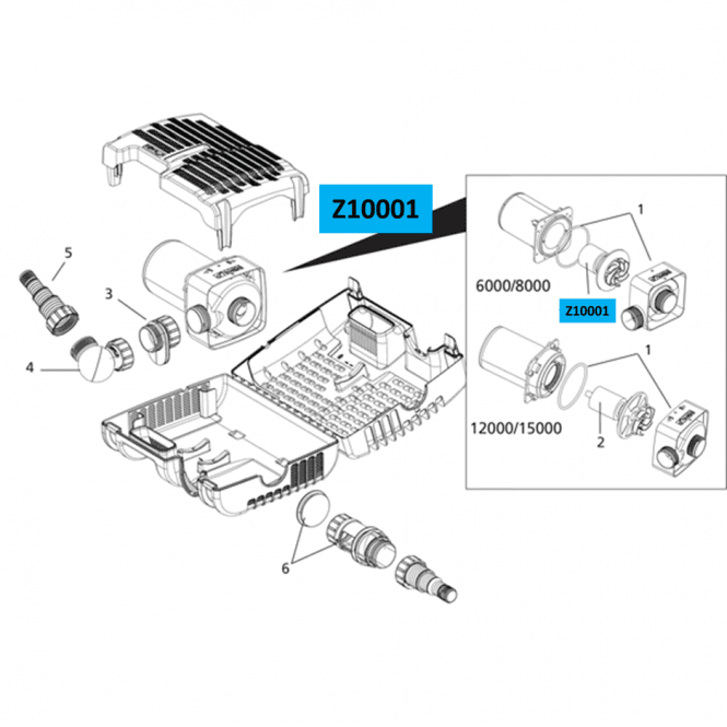 Hozelock Aquaforce Rotor Assembly 6000 