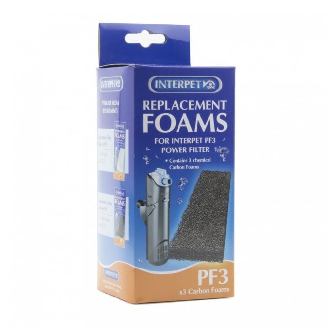 Interpet Internal Power Filter Replacement Carbon Filter Pads (3pk) - PF3