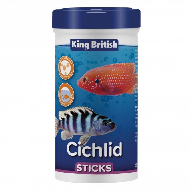 King British Cichlid Floating Food Sticks 100g