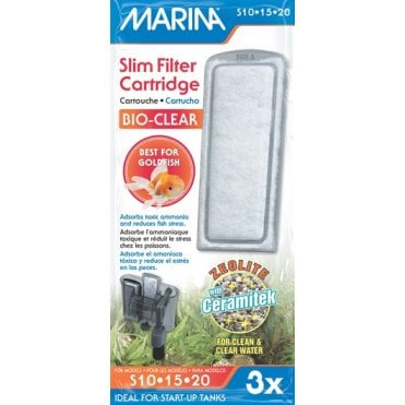 Marina Bio Clear Cartridge for Slim Filters, 3 pack