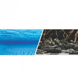 Marina Double Sided Aquarium Background, Sea Scrape/Natural Mystic