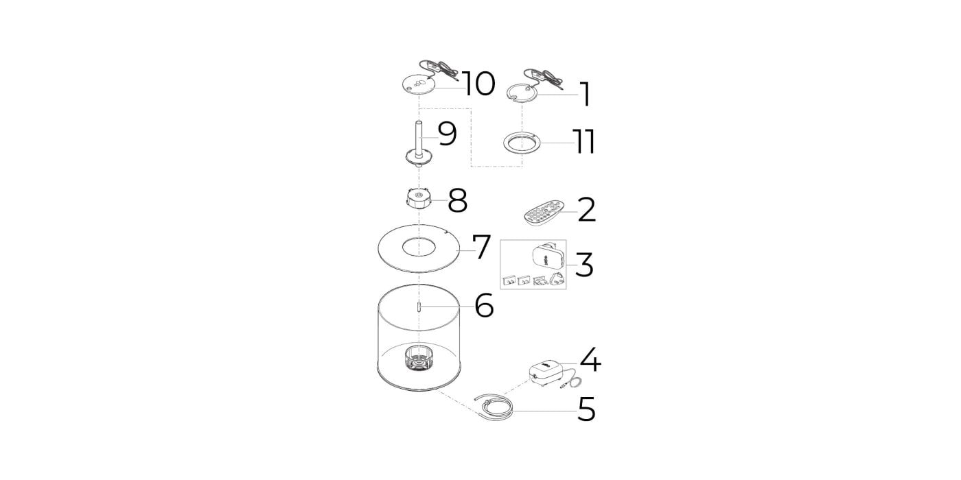 Oase biOrb TUBE 15 LED Black Spare Parts