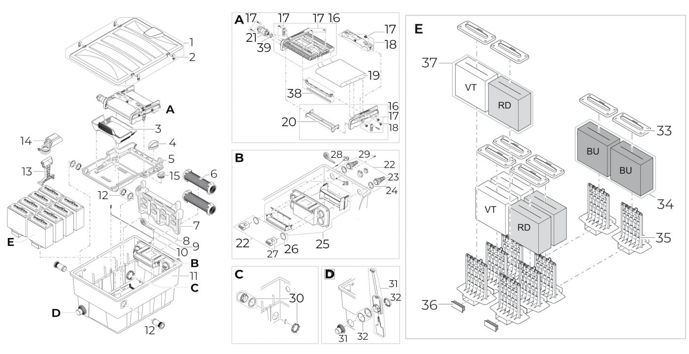 Oase BioTec ScreenMatic 2 40000 Spare Parts