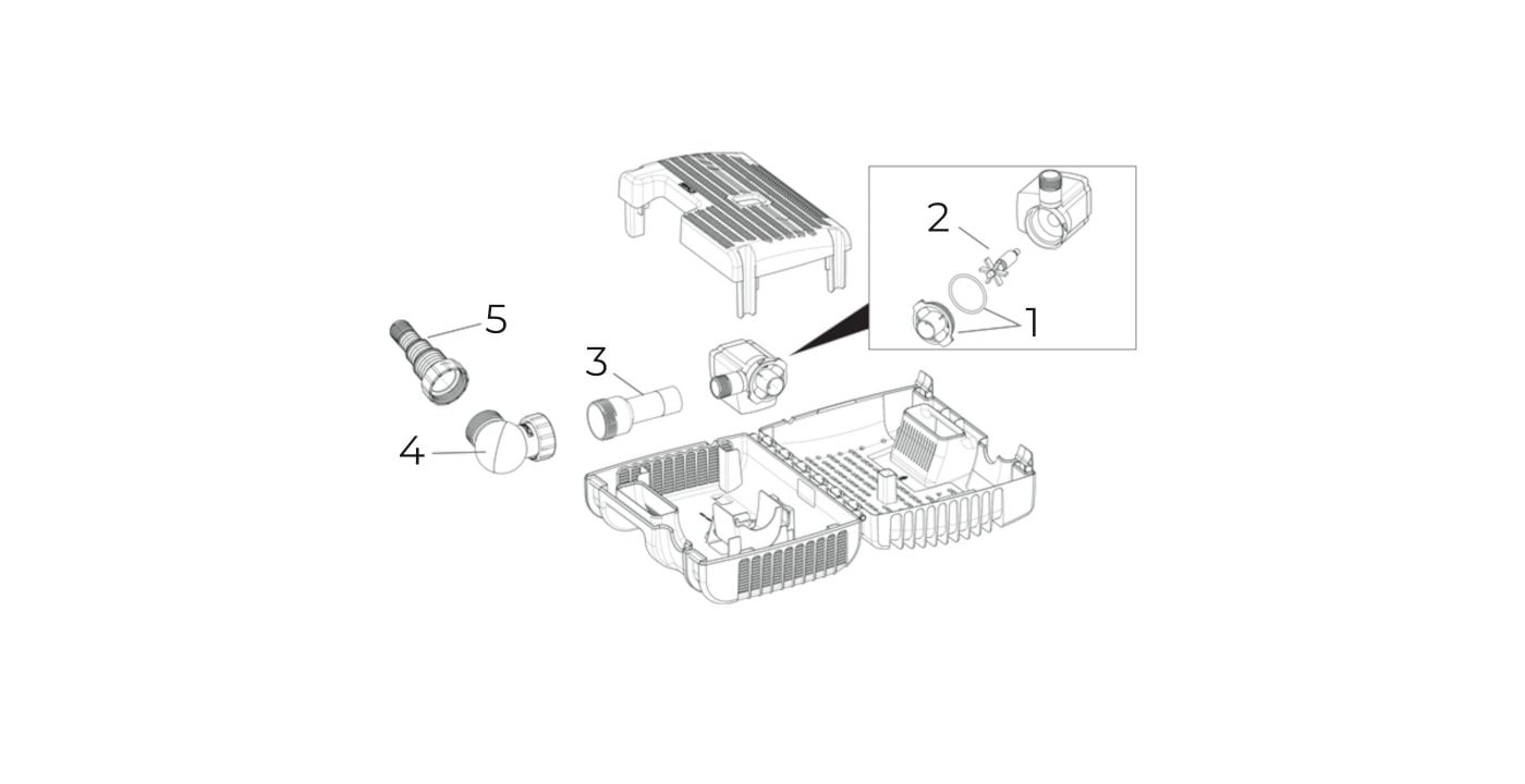 Hozelock Aquaforce 1000 Pump Spare Parts