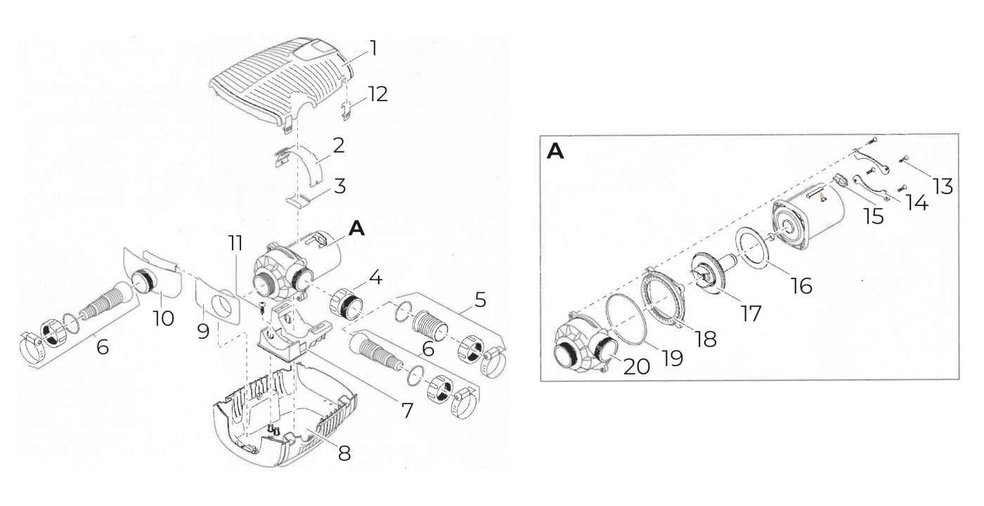 Oase AquaMax Eco Premium 20000 Spare Parts