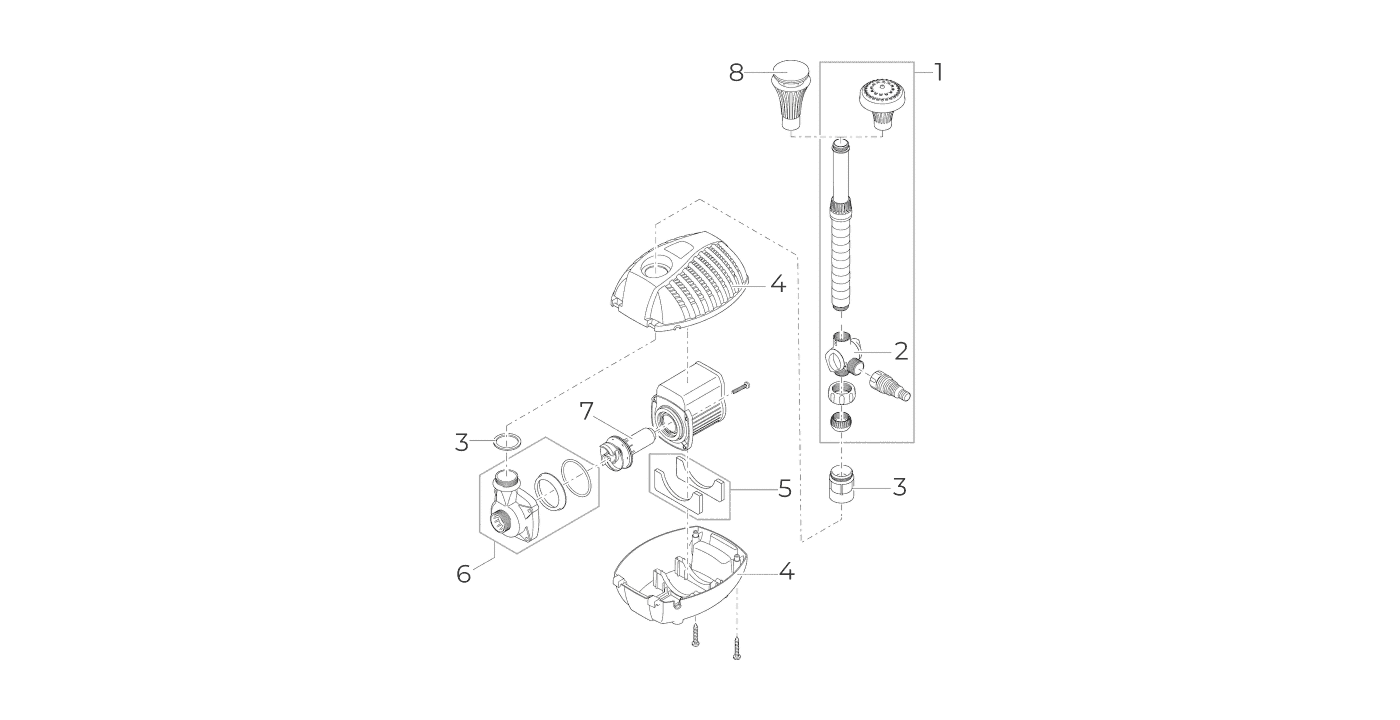 Aquarius Fountain Set Eco 9500 Spare Parts