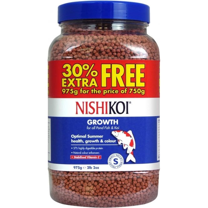 Nishikoi  Growth Small Pellet 750g + 30% Extra (975g)