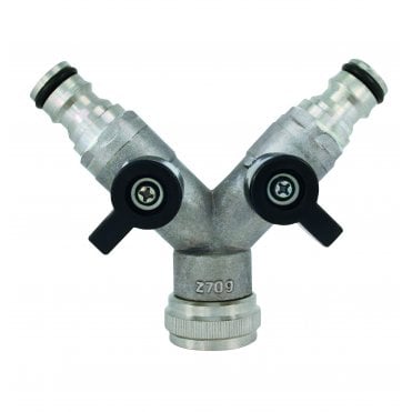 3-way valve with 2 closing levers 3/4"