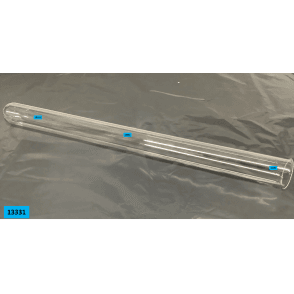 Quartz glass D44 x 518 with rim