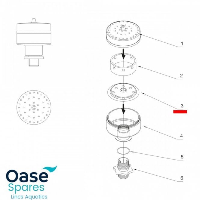 Oase - Spares Throttle plate Vulcan 43-3 + 19-3