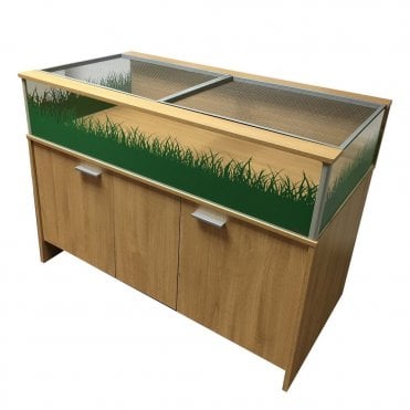 VivExotic Deluxe Tortoise Table & Cabinet Large Oak Bundle