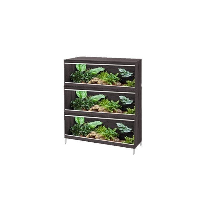 VivExotic Repti-Home Large Vivarium Three Tier Grey Bundle