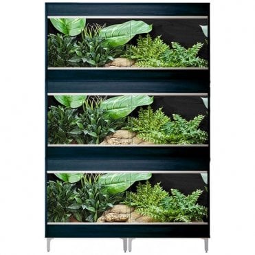 Repti-Home Vivarium Medium Three Tier Black Bundle