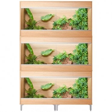 Repti-Home Vivarium Medium Three Tier Oak Bundle